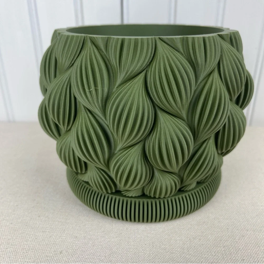Bold Textured Planter, Ripple Planter Pot, Indoor Flower Pot, Modern Succulents